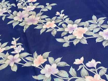平和屋着物＊夏物 訪問着 絽 枝花文 洗える着物 AABB0504st