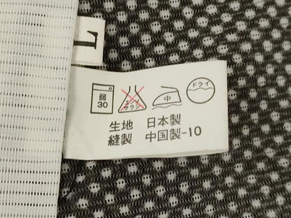 平和屋着物＊夏物 小紋 絽 市松文様 洗える着物 AABB0505st
