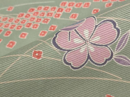 平和屋着物＊夏物 訪問着 絽 舞花文 楽器 洗える着物 AABB0506st