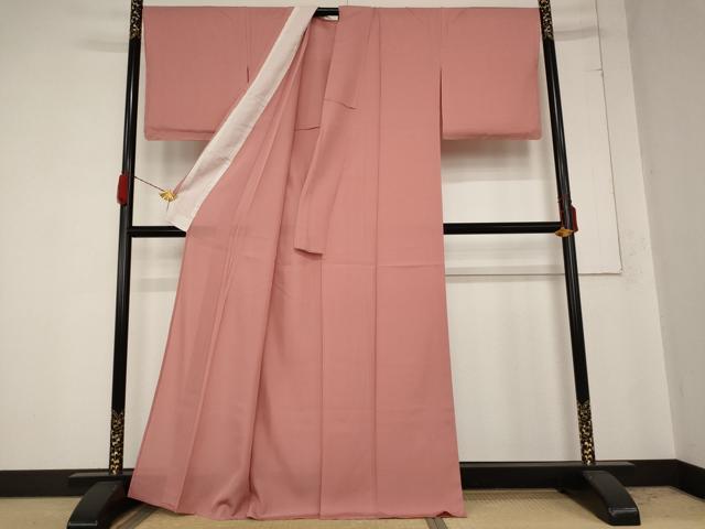 平和屋着物＊夏物 色無地 絽 薄紅色 正絹 逸品 未使用 AABB0511st