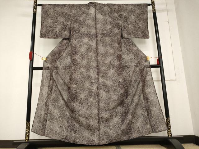平和屋着物＊夏物 小紋 絽 菊 洗える着物 AABB0527st