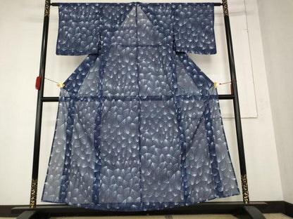平和屋着物＊夏物 小紋 絽 松葉 洗える着物 AABB0528st
