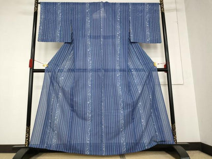 平和屋着物＊夏物 小紋 絽 草花間道 洗える着物 AABB0530st