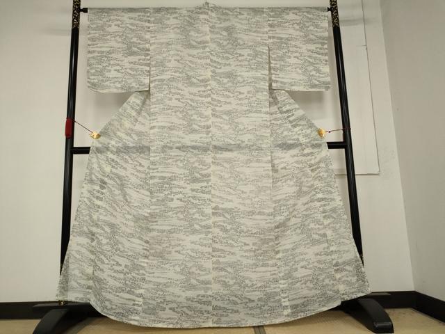 平和屋着物＊夏物 小紋 絽 風景文 洗える着物 AABB0532st