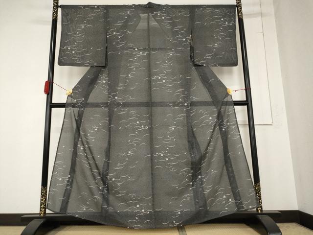 平和屋着物＊夏物 小紋 絽 芝文 洗える着物 AABB0533st