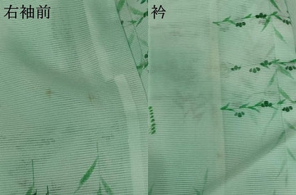 平和屋着物＊夏物 小紋 絽 草花文 洗える着物 AABB0534st