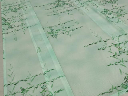 平和屋着物＊夏物 小紋 絽 草花文 洗える着物 AABB0534st