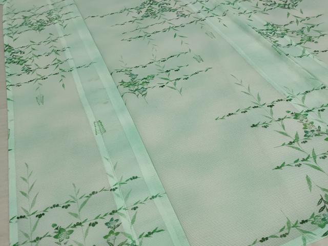 平和屋着物＊夏物 小紋 絽 草花文 洗える着物 AABB0534st