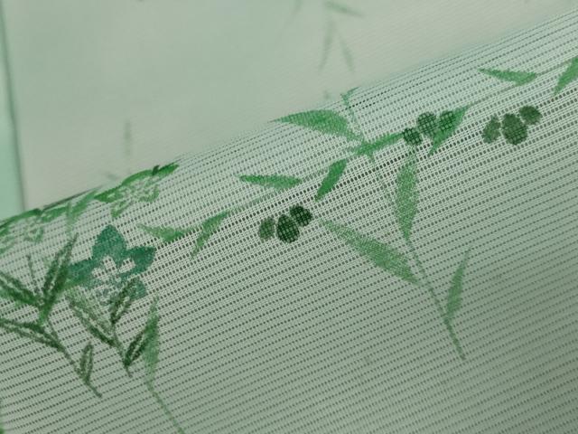 平和屋着物＊夏物 小紋 絽 草花文 洗える着物 AABB0534st