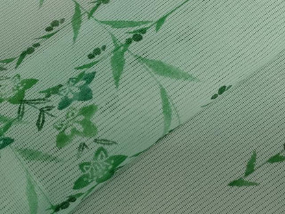 平和屋着物＊夏物 小紋 絽 草花文 洗える着物 AABB0534st