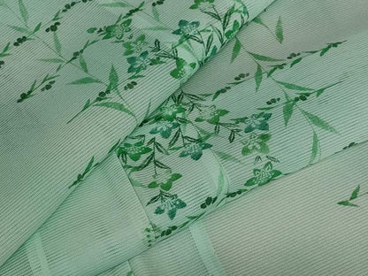 平和屋着物＊夏物 小紋 絽 草花文 洗える着物 AABB0534st