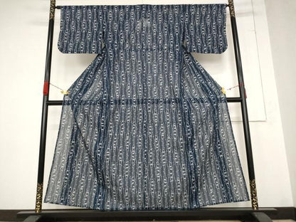 平和屋着物＊夏物 小紋 絽 草花文 洗える着物 AABB0535st