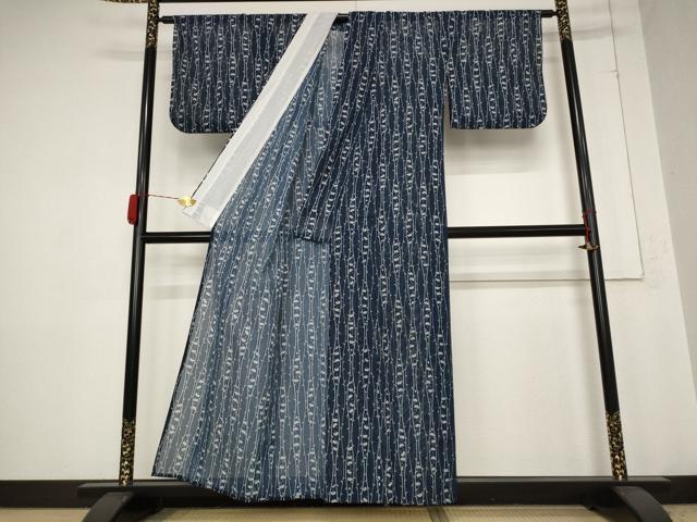 平和屋着物＊夏物 小紋 絽 草花文 洗える着物 AABB0535st
