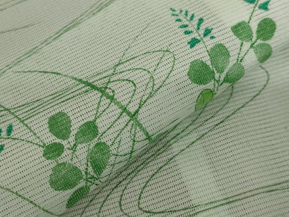 平和屋着物＊夏物 小紋 絽 流水草花文 洗える着物 AABB0545st