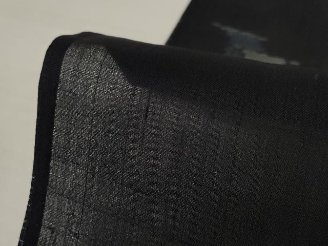 平和屋着物＊夏物 紗紬 抽象文様 黒地 正絹 逸品 未使用 AABB0548st