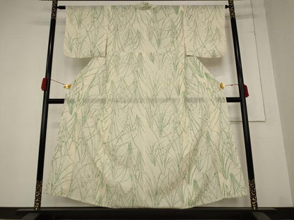 平和屋着物＊夏物 小紋 絽 草花文 正絹 逸品 AABB0552st