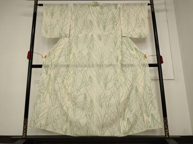 平和屋着物＊夏物 小紋 絽 草花文 正絹 逸品 AABB0552st