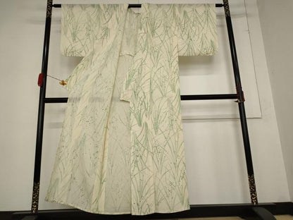 平和屋着物＊夏物 小紋 絽 草花文 正絹 逸品 AABB0552st