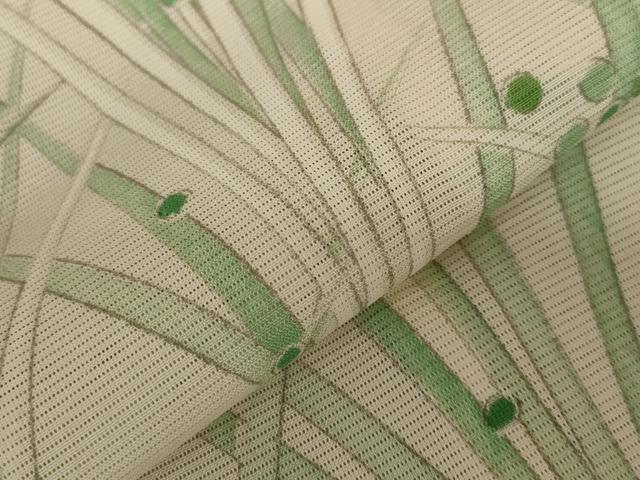 平和屋着物＊夏物 小紋 絽 草花文 正絹 逸品 AABB0552st
