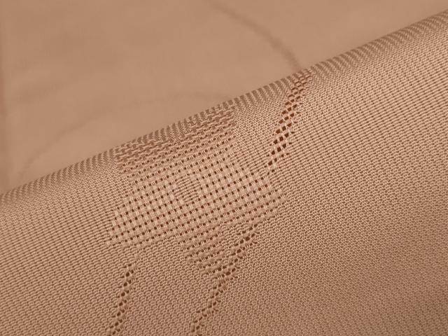 平和屋着物＊夏物 色無地 縦絽 蔦の葉紋紗 曙色 正絹 逸品 未使用 AABB0553st