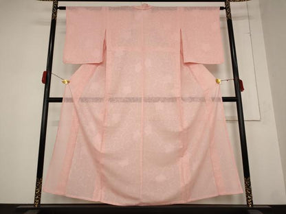 平和屋着物＊夏物 小紋 紗 花づくし 正絹 逸品 AABB0555st