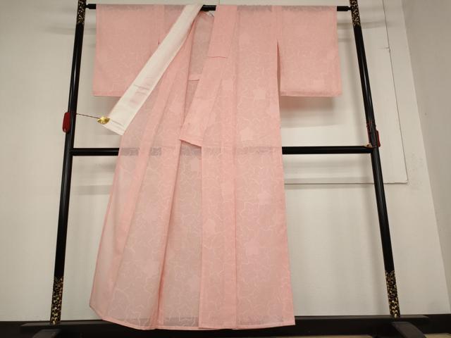 平和屋着物＊夏物 小紋 紗 花づくし 正絹 逸品 AABB0555st