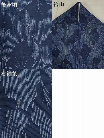 平和屋着物＊夏物 小紋 絽 樹林文 正絹 逸品 AABB0559st