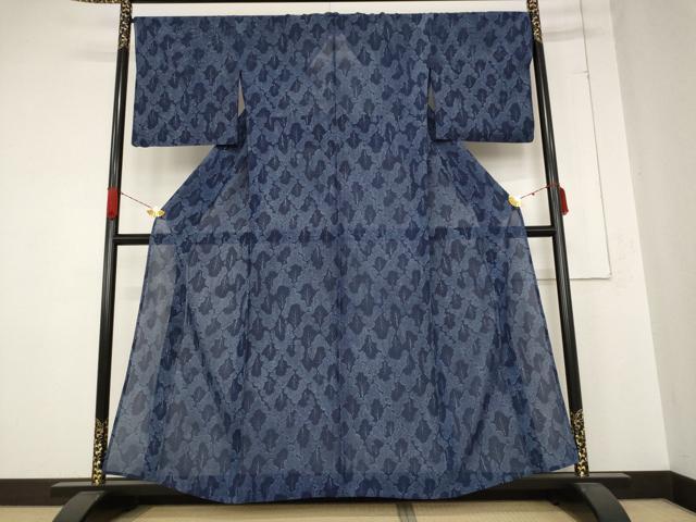 平和屋着物＊夏物 小紋 絽 樹林文 正絹 逸品 AABB0559st