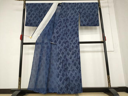 平和屋着物＊夏物 小紋 絽 樹林文 正絹 逸品 AABB0559st