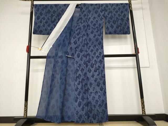 平和屋着物＊夏物 小紋 絽 樹林文 正絹 逸品 AABB0559st