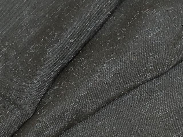 平和屋着物＊夏物 男性 紬 墨色 正絹 逸品 AABB0568st