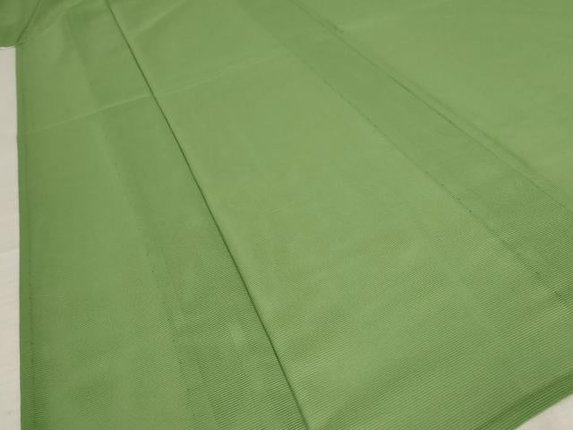 平和屋着物＊夏物 色無地 絽 草色 洗える着物 AABB0571st