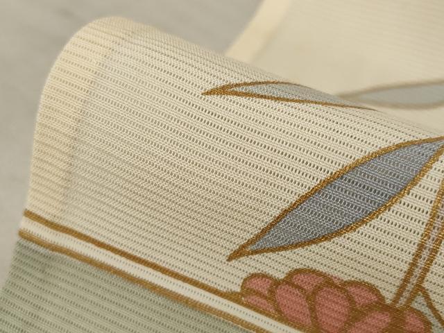 平和屋着物＊夏物 訪問着 絽 駒刺繍 流水花鳥文 金彩 正絹 逸品 AABB0580st