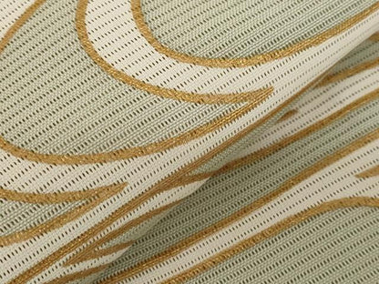 平和屋着物＊夏物 訪問着 絽 駒刺繍 流水花鳥文 金彩 正絹 逸品 AABB0580st