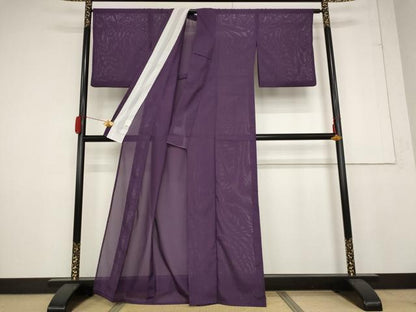 平和屋着物＊夏物 色無地 絽 桑の実色 洗える着物 AABB0593st
