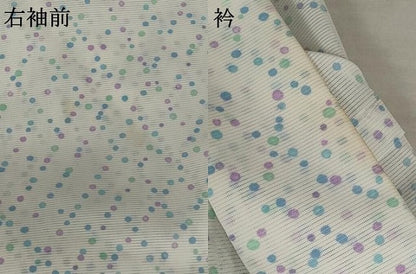 平和屋着物＊夏物 小紋 絽 霰文様 洗える着物 AABB0602st