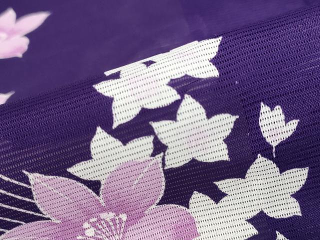 平和屋着物＊夏物　訪問着　絽　草花文　洗える着物　未使用　AABB0606st