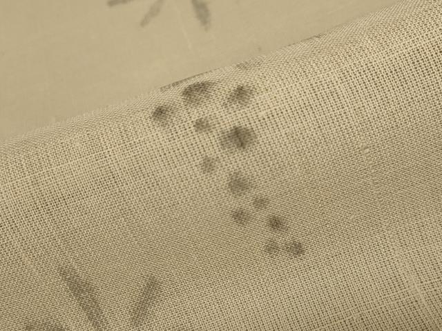 平和屋着物＊夏物 訪問着 紬地 草花文 正絹 逸品 AABB0614st
