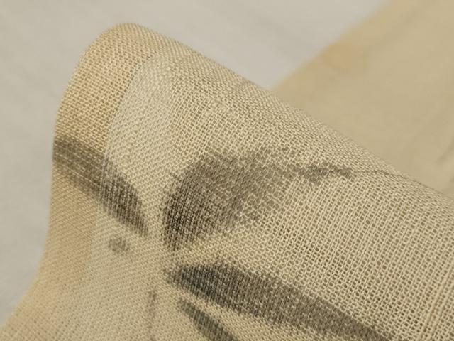 平和屋着物＊夏物 訪問着 紬地 草花文 正絹 逸品 AABB0614st