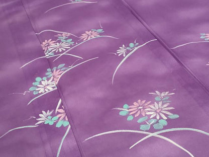 平和屋着物＊夏物 訪問着 芝花文 暈し染め 洗える着物 AABB0616st