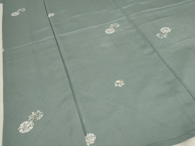 平和屋着物＊夏物 小紋 絽 花丸文 正絹 逸品 AABB0621st