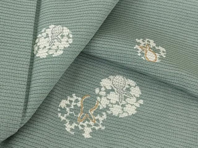 平和屋着物＊夏物 小紋 絽 花丸文 正絹 逸品 AABB0621st