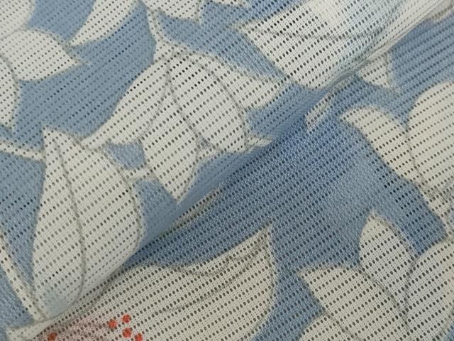 平和屋着物＊夏物 小紋 絽 花尽くし 洗える着物 AABB0631st