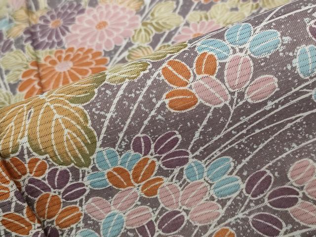 平和屋着物＊夏物 黒留袖 絽 草花文 暈し染め 洗える着物 未使用 AABB0636st
