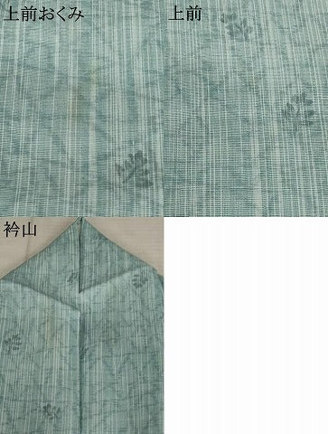 平和屋着物＊夏物 小紋 紗 舞葉文 洗える着物 AABB0637st