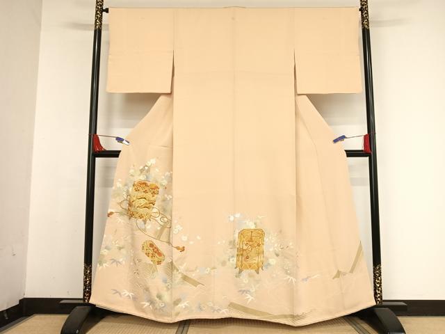 平和屋着物●創業460年・千總 色留袖 駒刺繍 貝桶吉祥文 金糸 金彩 伊勢丹扱い 正絹 逸品 AABB1283np