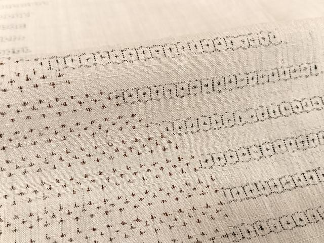 平和屋着物▽本場結城紬 重要無形文化財 単衣 80亀甲 縞 正絹 逸品 AABB1285np