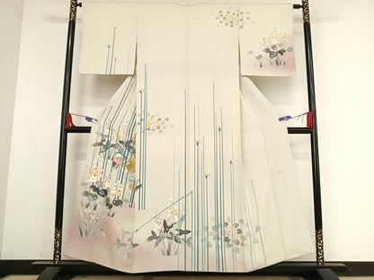 平和屋着物●人間国宝・羽田登喜男 訪問着 鴛鴦 暈し染め 正絹 逸品 AABB1286np