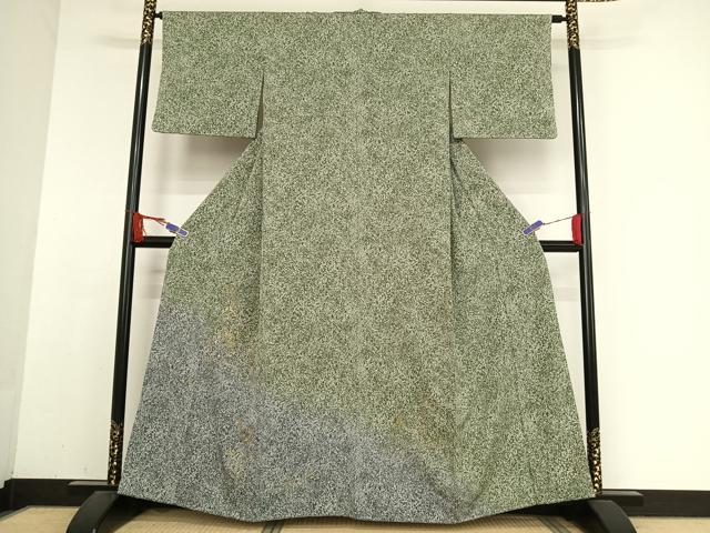 平和屋着物●訪問着 刺繍 草花文 金糸 正絹 逸品 AABB1292np