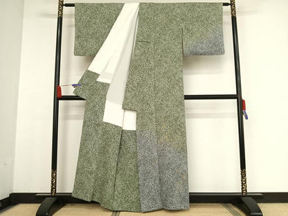 平和屋着物●訪問着 刺繍 草花文 金糸 正絹 逸品 AABB1292np